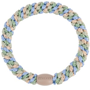 Bon Dep - Kknekki Hårelastik, Mix Pistacio Sky Blue Glitter 